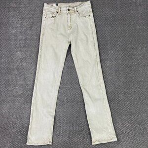 Marine Layer Slim Straight Pants Jeans Men's 32 x 32 Fits 29 x 30 Beige Stretch